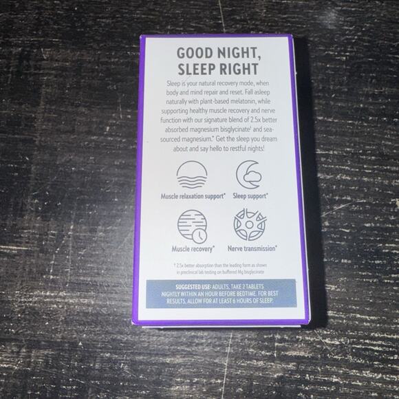 New Chapter 60 Tablets magnesium + plant based melatonin Ex 06/2027 - Picture 4 of 7